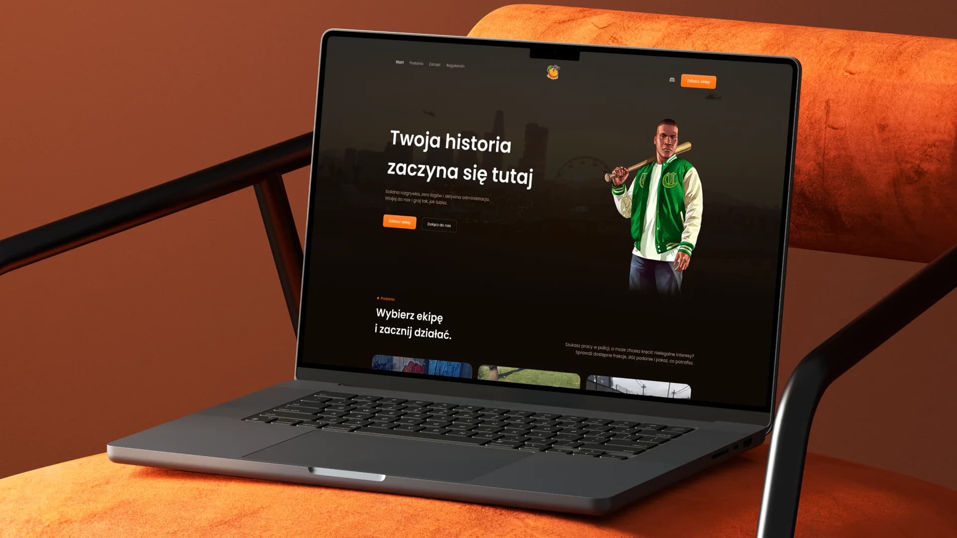 JuicyRP, strona internetowa dla: Serwer FiveM