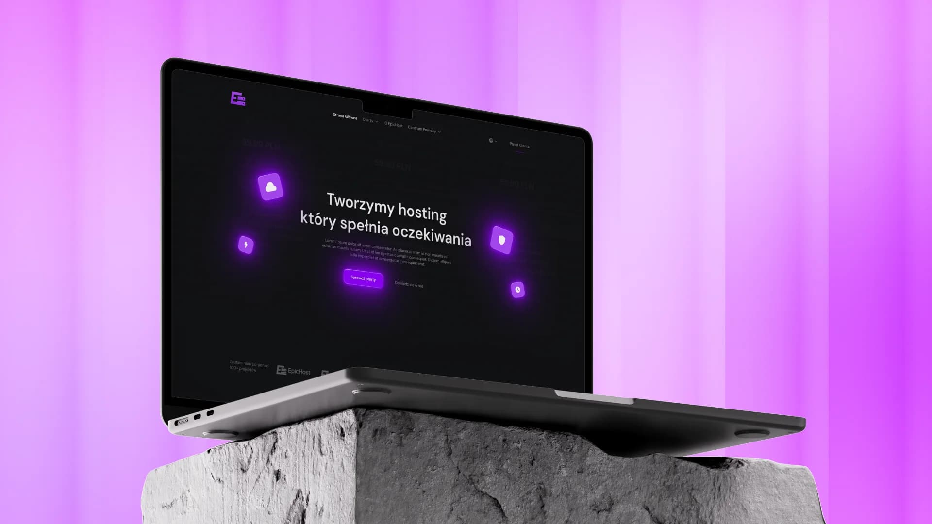 EpicHost, projekt ui/ux dla: Hosting