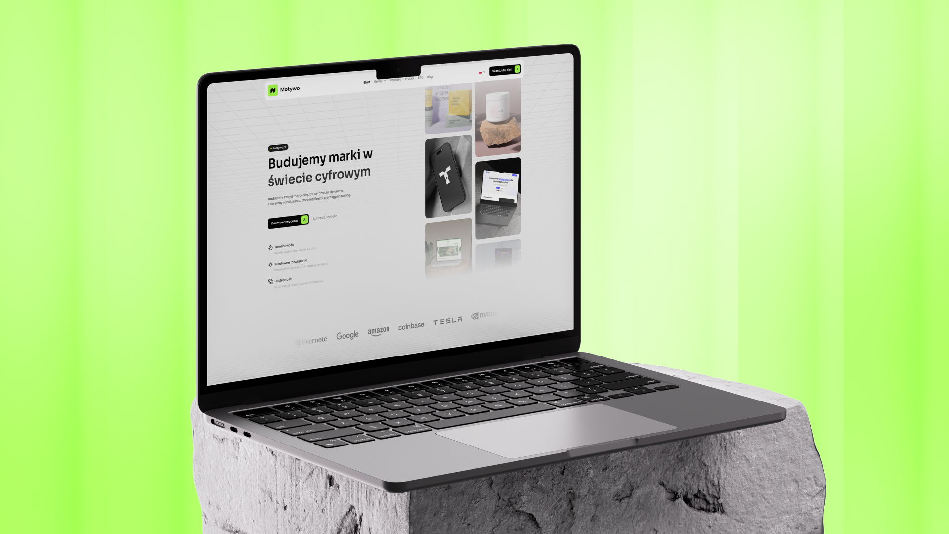 Motywo design strony agencja marketingowa UI